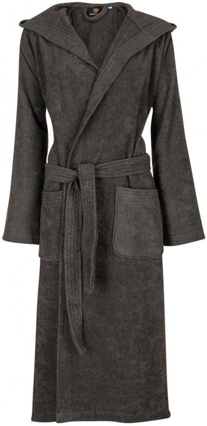 Badrock Badrock Unisex badjas antraciet - badstof katoen - capuchon - maat 3XL