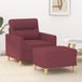 Maison Exclusive - Fauteuil avec repose-pieds, rouge vin, 60 cm, rembourré
