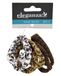 Eleganza élastiques pour cheveux imprimé léopard 6 pièces