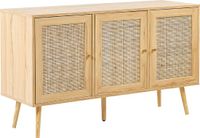 Beliani PEROTE Sideboard - Lichte houtkleur - Rotan