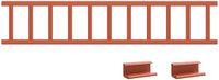 vidaXL Dak sneeuwbeschermer Rood Staal 1200 x 2,5 x 20 cm