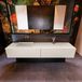 Mondiaz ERIN 200cm badmeubelset Linen met 2 lades en Wastafel RIDGE links
