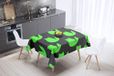 Bonamaison Tafelkleed, Anti-Mold, Sneldrogend, Waterdicht, 100% Polyester Tafellaken, Neon groene rook, 140 x 140 Cm