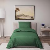 Dreamzie Dekbedovertrek 135x200 cm met Kussensloop 80x80 cm - Groen - 100% Microvezel - Oeko-Tex Gecertificeerd