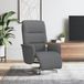 Maison Exclusive - Fauteuil de massage avec repose-pieds, gris foncé, revêtement en tissu