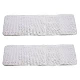 Arte r Set van 2x stuks badmatten/douchematten melkwit 43 x 90 cm - Anti-slip mat voor in de douchecabine