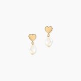 Histoire d'Or Loving Pearl Boucles D'Oreilles Pendantes Argent Doré A L'Or 750/1000 Perle De Culture