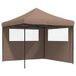 Tente de fête marron 292 x 292 x 315 cm tissu Oxford