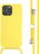 iMoshion Hoesje iPhone 14 Pro Max - Siliconen Back Cover met Koord - Geel