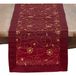 SARO LIFESTYLE XJ511.BU1672B Sevilla Collection geborduurde en pailletten tafelloper in feestelijke tinten, 40,6 cm x 182,9 cm, bordeaux