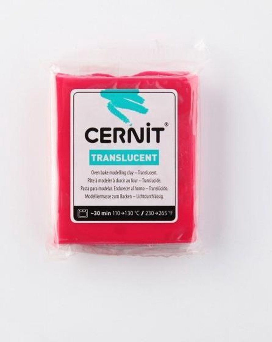 Cernit klei trans Ruby nr.474- 56gr