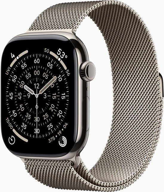 Apple Watch 11 - Wifi + 5G - 46mm - Titanium Case with Natural Milanese Loop - S/M