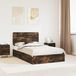 Maison Exclusive - Lit de rangement Chêne fumé 135 x 190 cm Panneau de particules