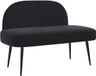 vidaXL - Banc - rembourré - avec - dossier - Noir - 110 - x - 60 - x - 76 - cm - Velours