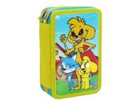 CYP BRANDS - Mikecrack, trousse à 3 étages, matériel scolaire, multicolore, produit officiel