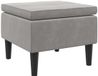 vidaXL Tabouret met houten poten, lichtgrijs fluweel