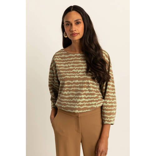 Expresso Expresso top bruin travelstof
