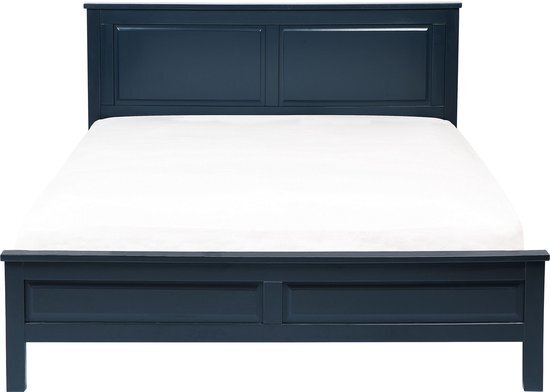 Beliani Olivet Bed Blauw Hout 180x200
