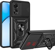 Techsuit Hoesje geschikt voor Oppo A60 4G - Camshield Back Cover - Zwart