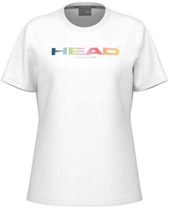 HEAD Racket Rainbow T-shirt Dames Wit L