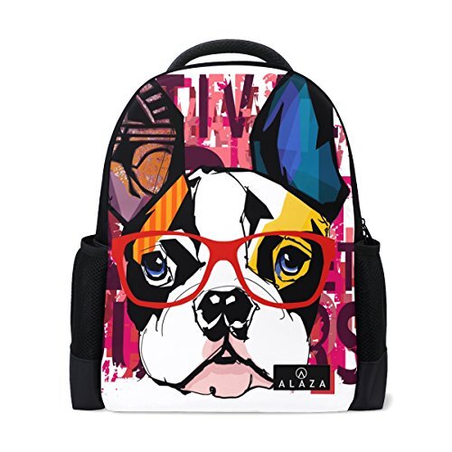 My Daily Mijn dagelijkse Franse Bulldog dragen zonnebril Rugzak 14 Inch Laptop Daypack Bookbag voor Travel College School