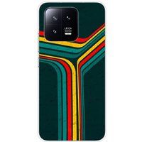 Xiaomi 13 Bedrukt siliconen hoesje Retro lines