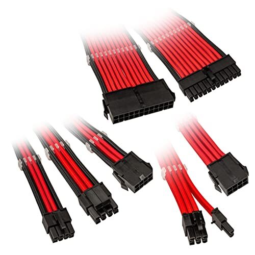 Kolink Core Adept Braided Cable Extension Kit - Red