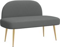 vidaXL Beklede bank met rugleuning Donkergrijs 110 x 60 x 76 cm
