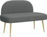 vidaXL Bank met rugleuning Donkergrijs 110 x 60 x 76 cm