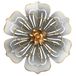Metalen bloem muurkunst decor, 8,3 inch rustiek modern bloemensculptuur, noodlijdende ijzeren muur opknoping woondecoratie accent kunstwerken voor binnen keuken slaapkamer woonkamer kantoor buiten