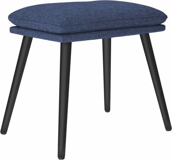 vidaXL Voetenbank 45x29,5x35 cm stof blauw