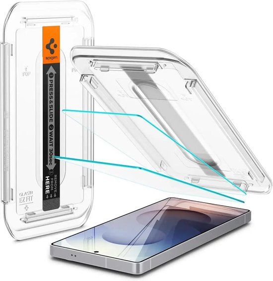 Spigen Screen Protector Geschikt voor Samsung Galaxy S25 Ultra - EZ Fit GLAS.tR - 9H Tempered Glass - Case Friendly - Gemakkelijke Installatie - 2-Pack