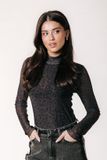 Colourful Rebel Neyo Leopard Mesh Turtleneck Top - S