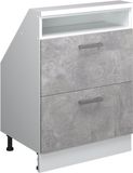 Vicco Rion Kast voor schuine wand – met 2 laden Beton/Wit