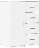 vidaXL Dressoir 59x39x80 cm Bewerkt Hout Wit