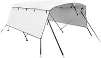 vidaXL Biminitop 4 bogen met zijwanden 243x(200-213)x137 cm Wit Polyester