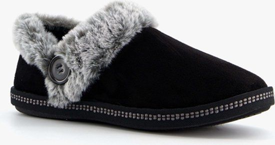 Skechers Cozy Campfire dames pantoffels - Zwart - Maat 41