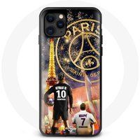 Maniacase Hoesje voor Iphone 13 Pro Max PSG Neymar et Mbappé Vrolijk kerstfeest