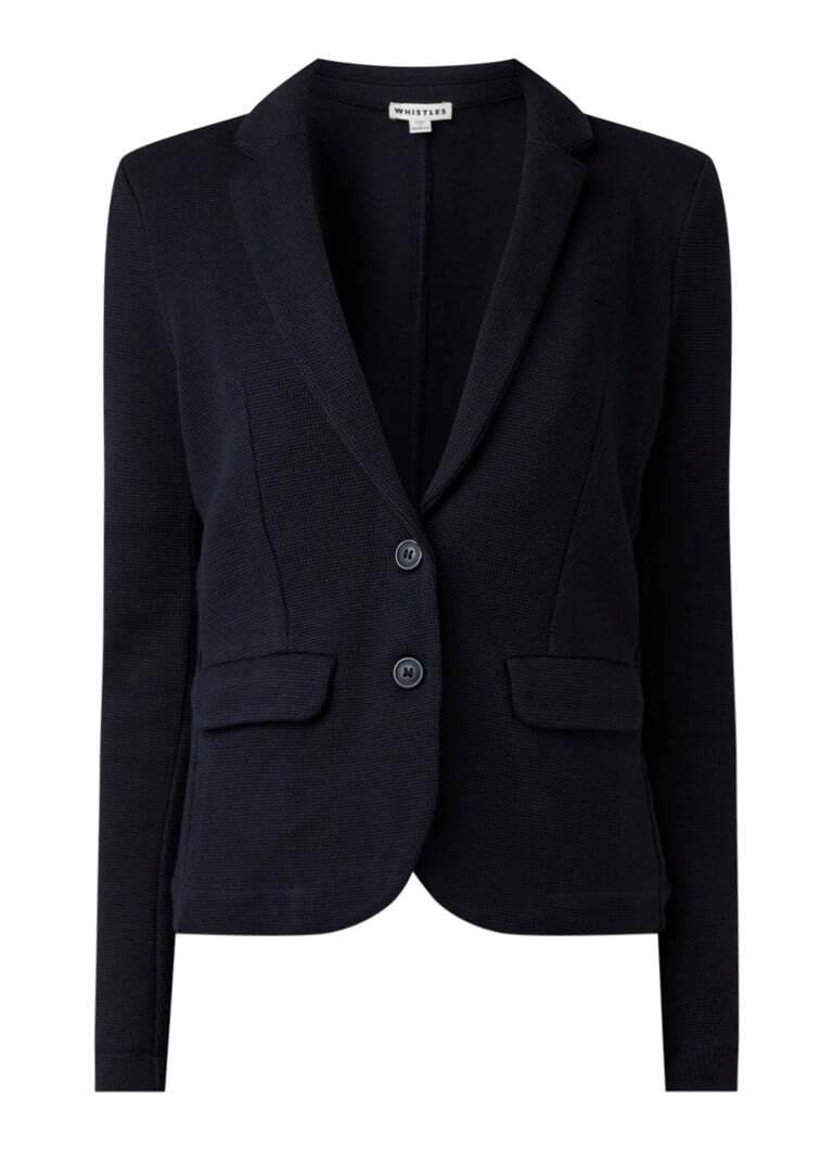 Whistles Whistles Slim fit blazer van jersey met ingeweven structuur