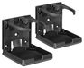 Porte-gobelet - Pliable - 60 à 100 mm - 2 pièces - Noir
