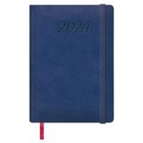 Dohe - Kalender 2024 - Dagpagina - 15x21 cm (A5) - Blauw