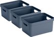 Sunware Opbergbox Sigma - 3 stuks - Kunststof - Donkerblauw - 5 liter