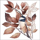 Ambiente Lovely chickadee white lunch servetten