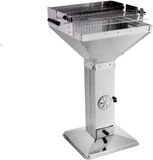 Happiq Grill Houtskool BBQ - Acier inoxydable - 48x63x90 cm