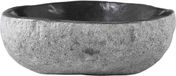 vidaXL Lavabo Gris Pierre de rivière Ovale 32-37x27-30x12 cm