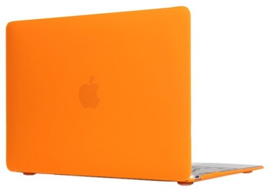 By Qubix Macbook 12 inch case van - Oranje - Macbook hoes Alleen geschikt voor Macbook 12 inch model nummer: A1534 zie onderzijde laptop - Eenvoudig te bevestigen macbook cover