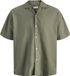 JACK&JONES JJEBREEZE LINEN BLEND RESORT SHIRT SS SN Heren Overhemden XXL Dusty Olive