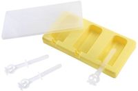 Metaltex Fun Kitchen moule à glace, silicone/plastique, jaune/transparent, 3 pièces