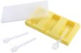 Metaltex Fun Kitchen moule à glace, silicone/plastique, jaune/transparent, 3 pièces