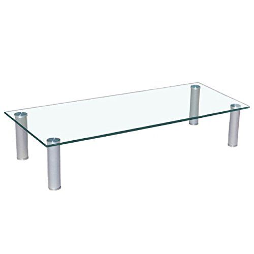 Euro Tische TV Board TV-rek glas in 3 verschillende maten en kleuren - helder glas - 70cm